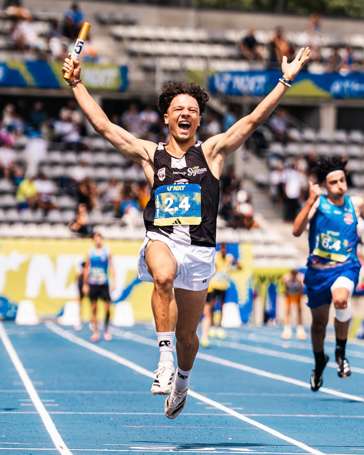 Athlète en compétition aux Championnats de France